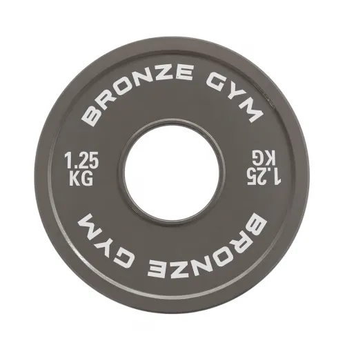 Диск калиброванный BRONZE GYM для пауэрлифтинга серый 1,25 кг