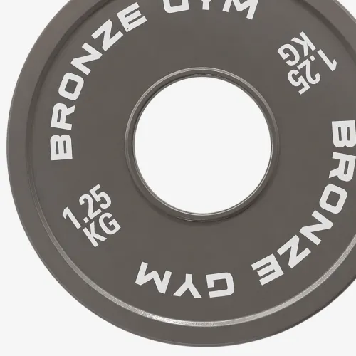 Диск калиброванный BRONZE GYM для пауэрлифтинга серый 1,25 кг